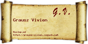 Grausz Vivien névjegykártya